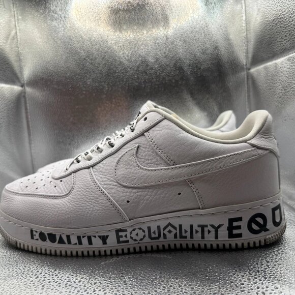 Size 11.5 Nike Air Force 1 Low CMFT Equality White Mens Sneaker Shoes AQ2118-100 main image 8